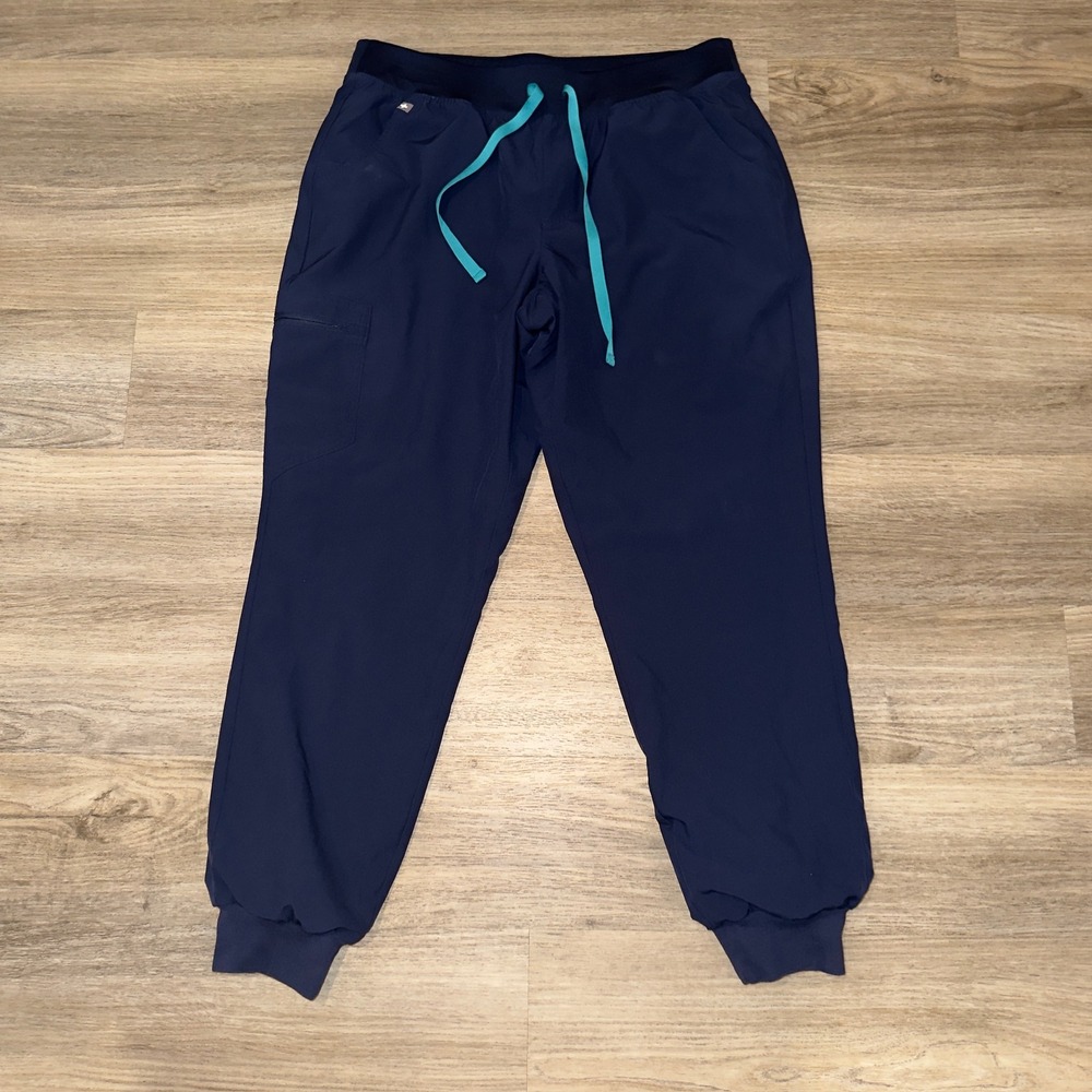 FIGS Zamora Jogger Scrub Pants Navy Blue Women Large W23SW2005 Technical Coll